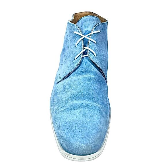 Sutor Mantellassi Blue Suede Chelsea Boots Mens US 10.5 / UK 9.5 Luxury Italian main image 12